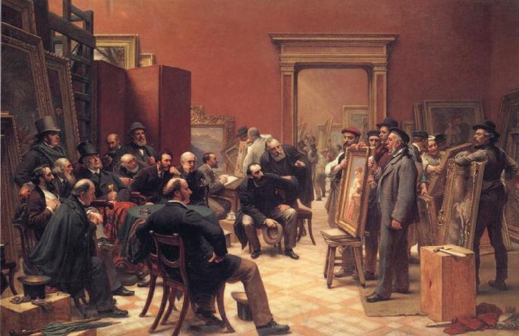 Charles west cope RA The Council of the Royal Academy Selecting Pietures for the Exhibition Germany oil painting art